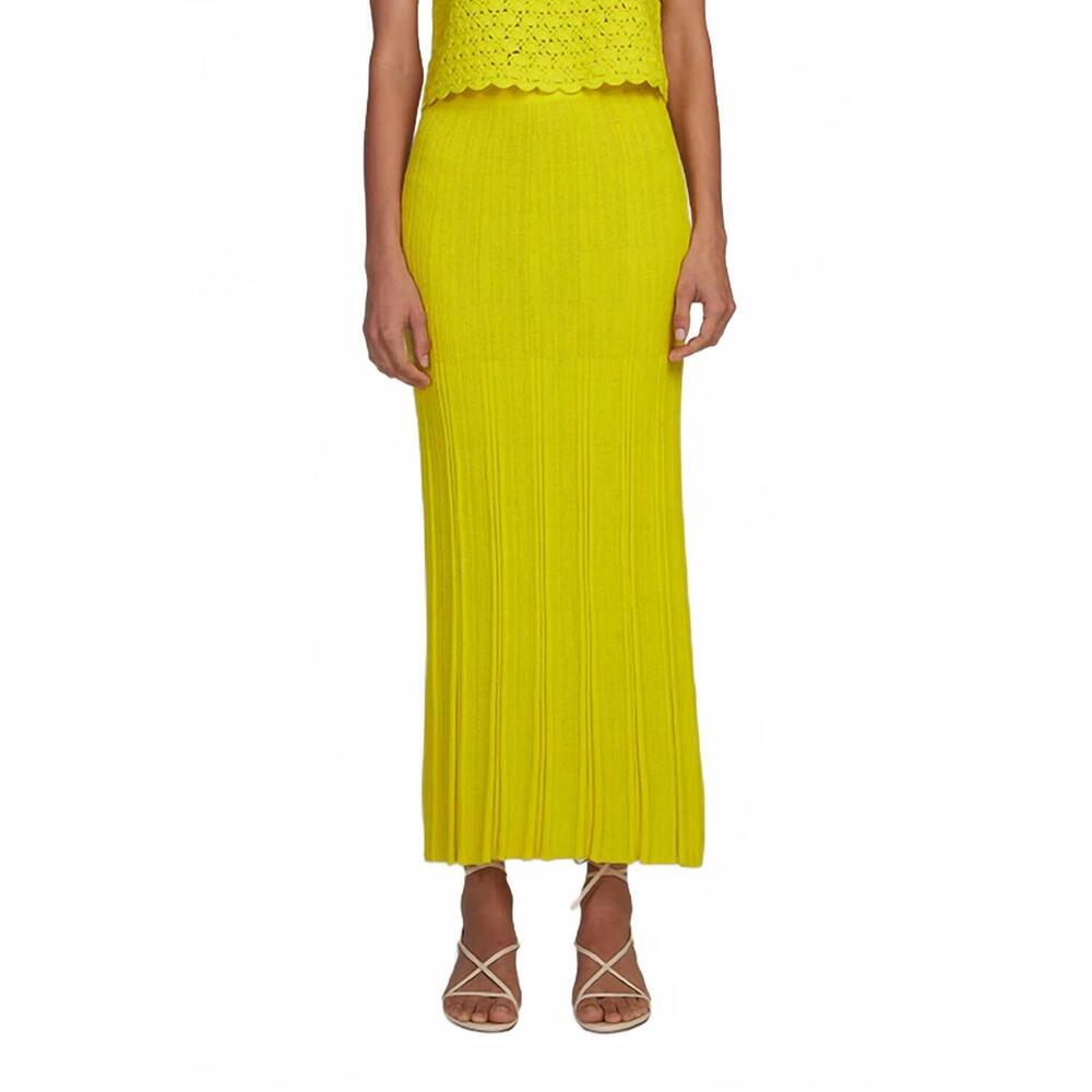NEW ELEVEN SIX cotton rib tube skirt in yellow